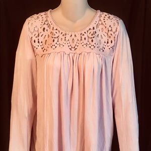 PHILOSOPHY Pink Crochet Top NWT